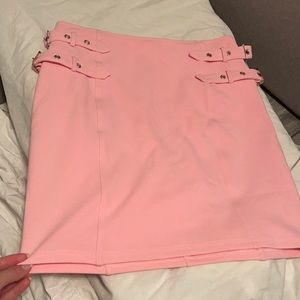 Pink mini skirt